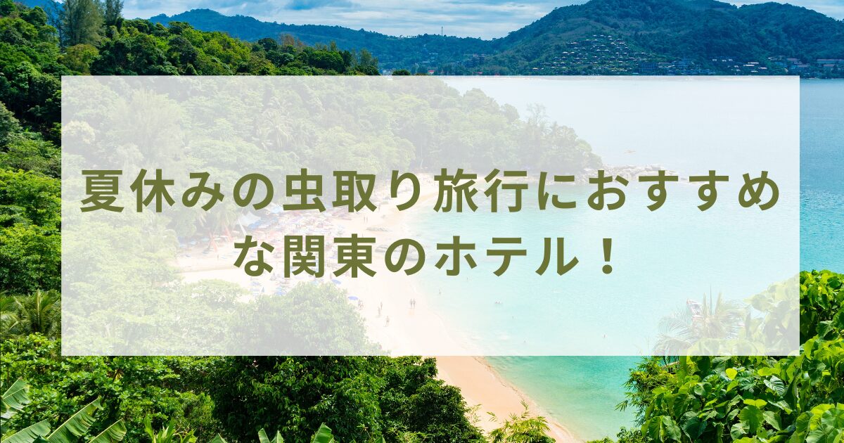 夏休みの虫取り旅行におすすめな関東のホテル！クワガタ・カブトムシなどの昆虫採集が楽しめる宿